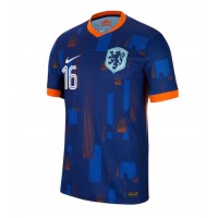 Camisa de Futebol Holanda Joey Veerman #16 Equipamento Secundário Europeu 2024 Manga Curta